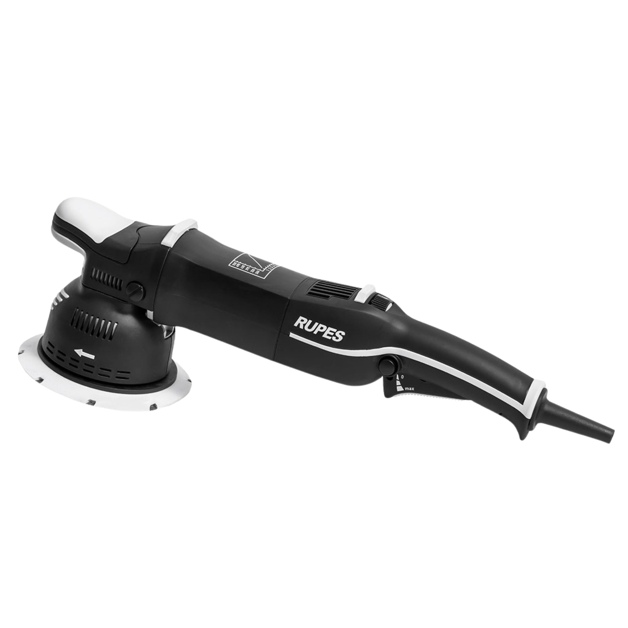 RUPES BigFoot Mille LK900E gear-driven dual-action polisher provides forced rotation for powerful, consistent defect removal.