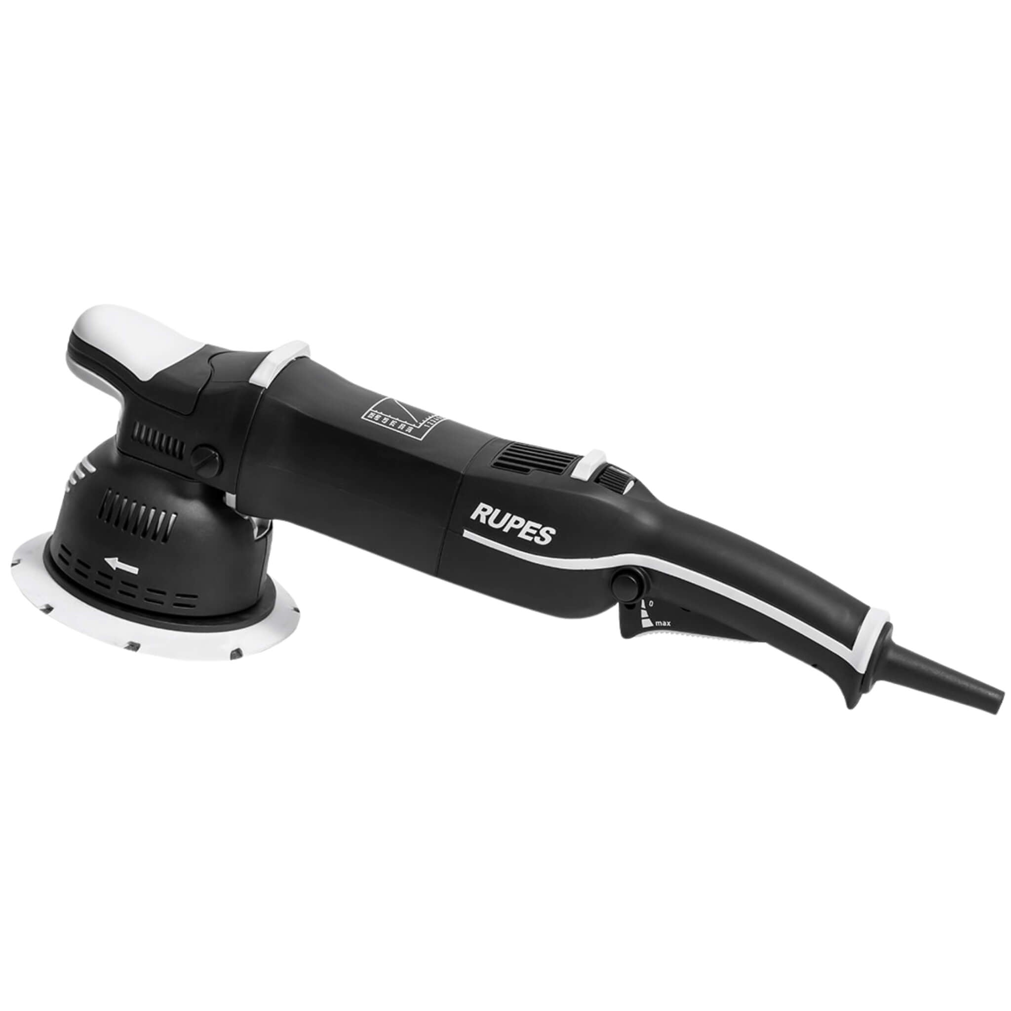 RUPES BigFoot Mille LK900E gear-driven dual-action polisher provides forced rotation for powerful, consistent defect removal.