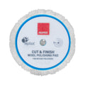 RUPES CUT & FINISH Wool Polishing Pad with genuine merino wool for paint correction and high-gloss finishing.