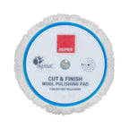 RUPES CUT & FINISH Wool Polishing Pad with genuine merino wool for paint correction and high-gloss finishing.