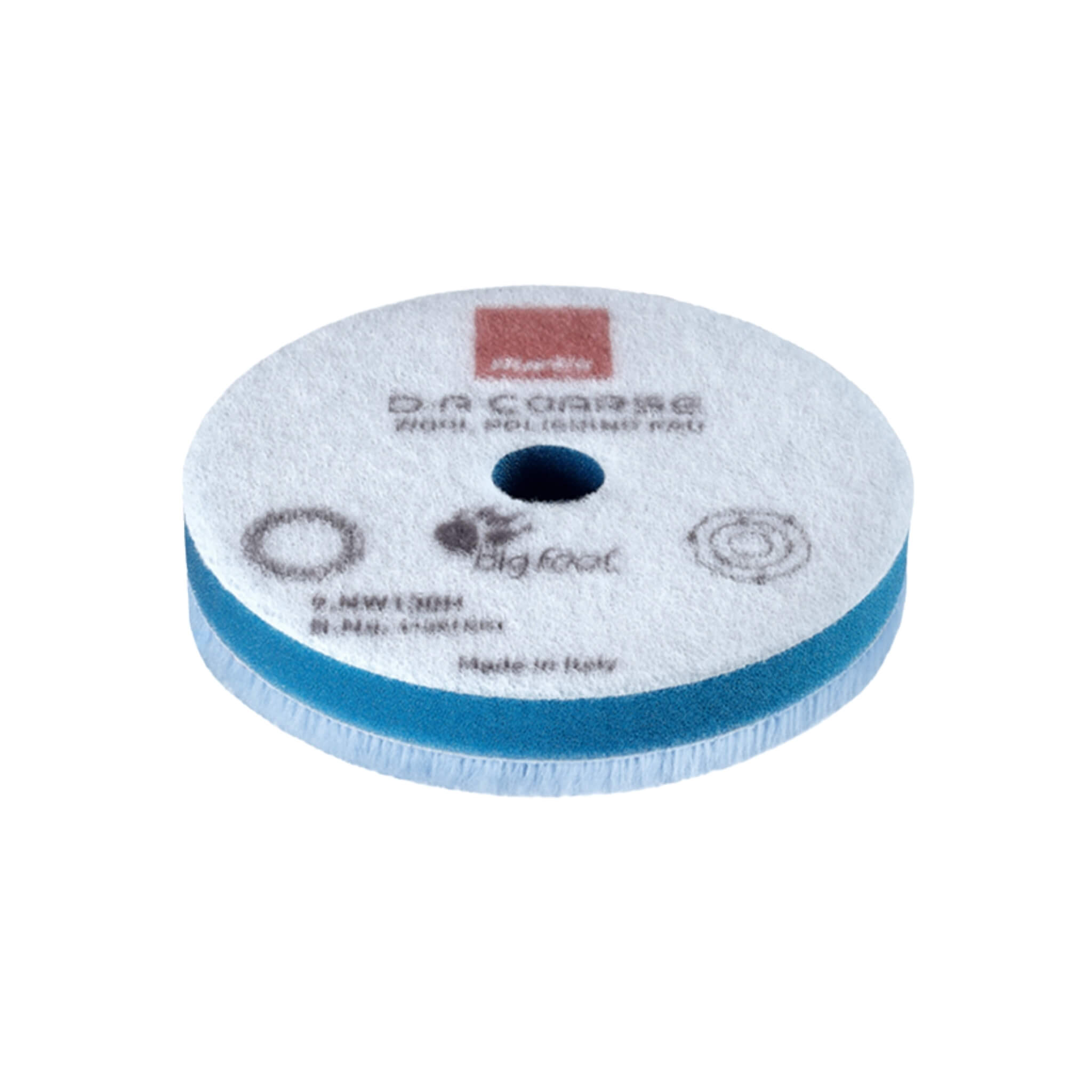 RUPES D-A COARSE Wool Polishing Pad with rigid blue foam for increased cutting power on dual-action polishers.