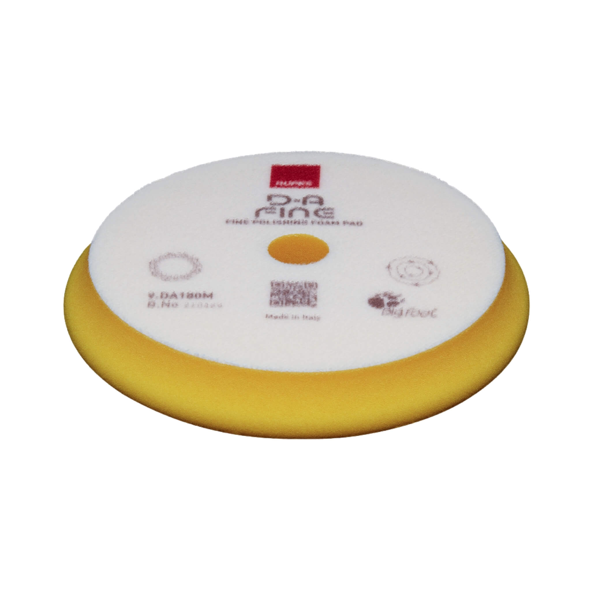 RUPES D-A FINE Finishing Foam Pad refines paint, removes light imperfections, and enhances high-gloss finishes.