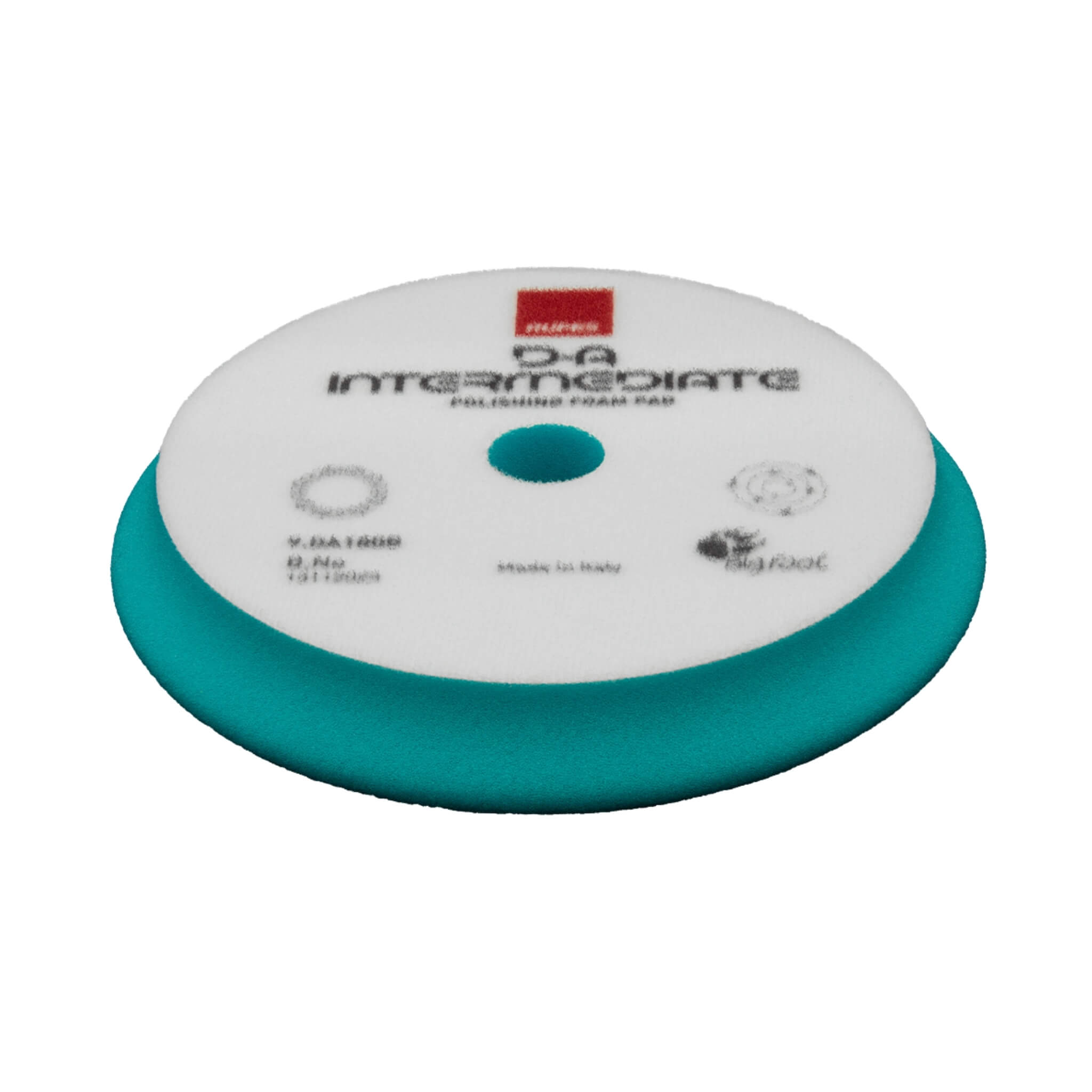 RUPES D-A INTERMEDIATE Foam Polishing Pad balances defect removal and gloss enhancement on automotive paint.