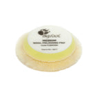 RUPES D-A MEDIUM Wool Polishing Pad with flexible yellow foam and 15mm wool fibers for enhanced finishing.