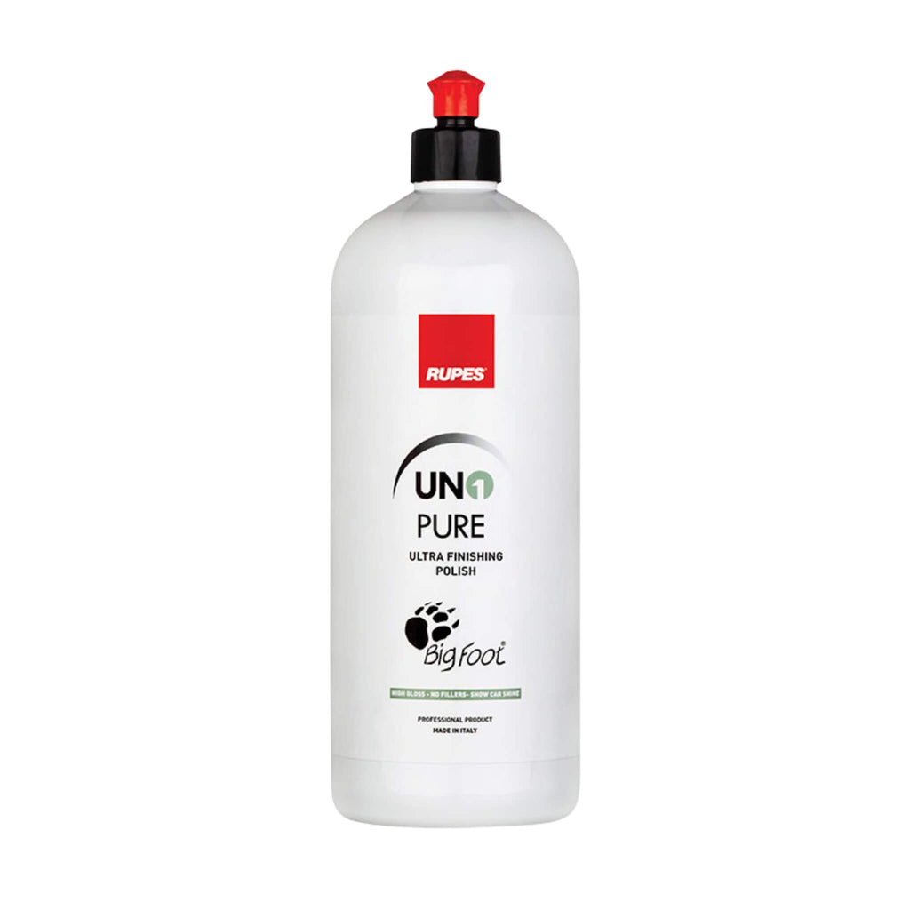 RUPES UNO Pure ultra-fine finishing polish removes light imperfections and delivers a high-gloss, swirl-free finish.