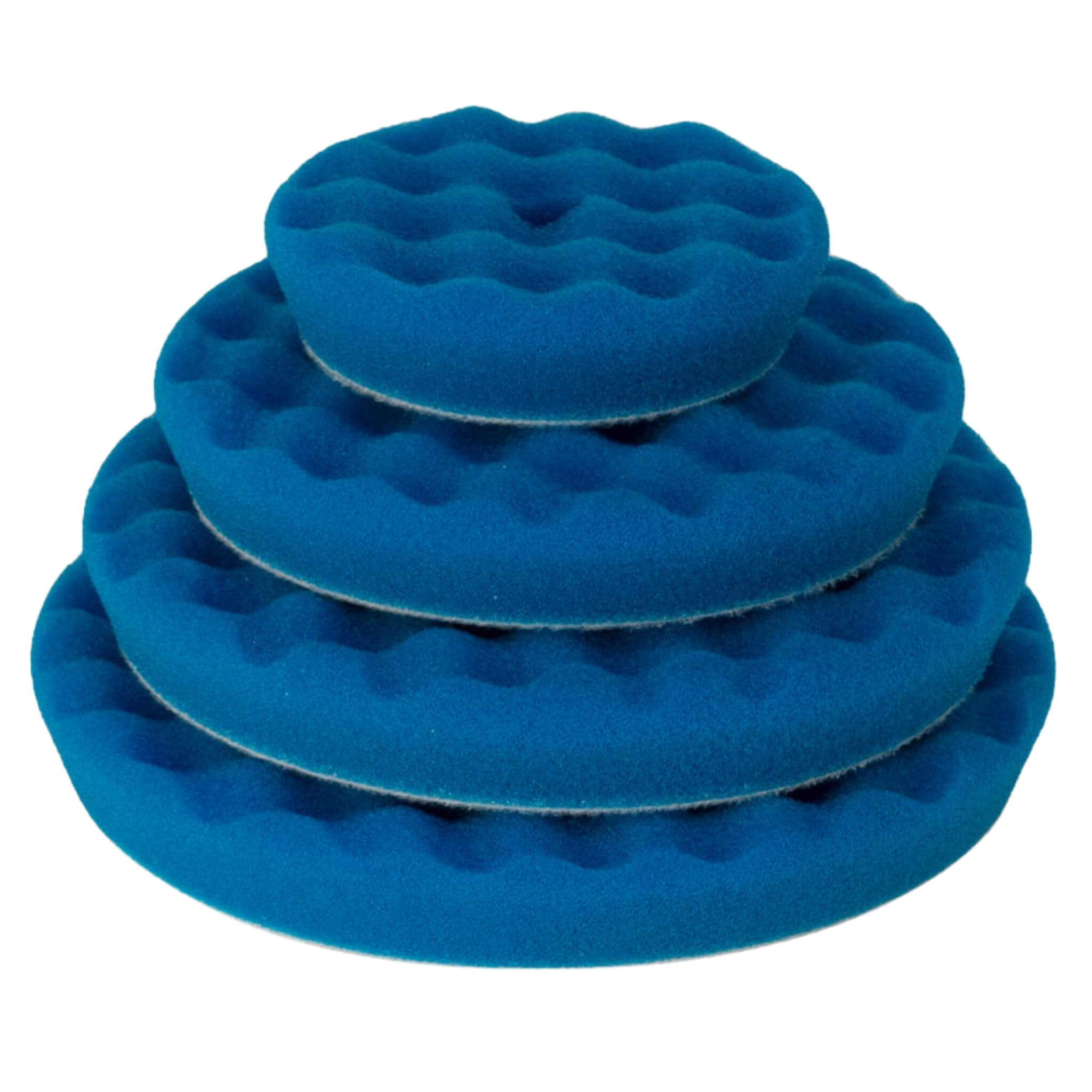 RUPES WAFFLE COARSE Polishing Foam Pad with waffle-face design to reduce heat buildup during heavy paint corrections.