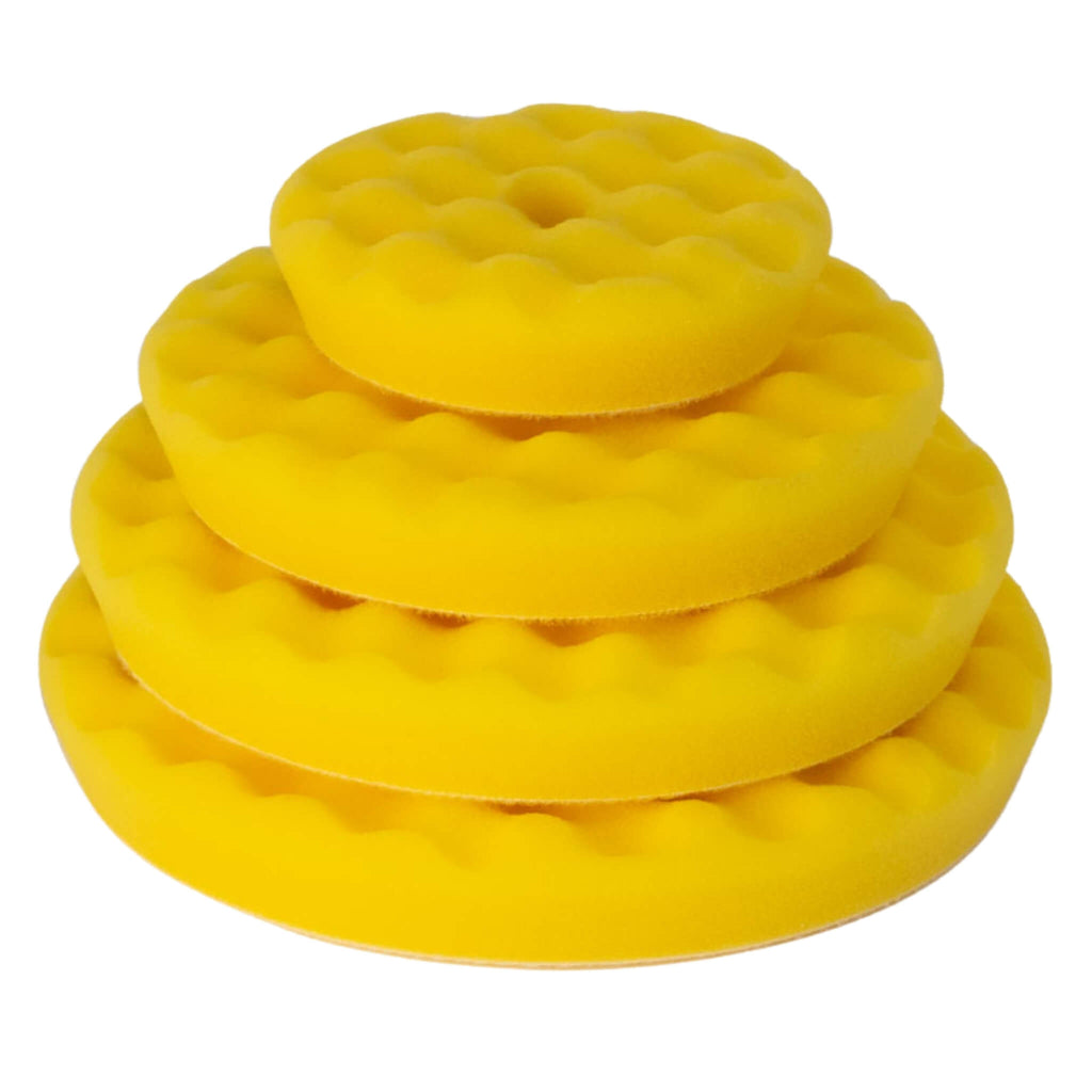 RUPES WAFFLE FINE Polishing Foam Pad for Rotary Polishers with waffle face to reduce heat and improve finishing.