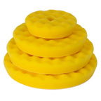 RUPES WAFFLE FINE Polishing Foam Pad for Rotary Polishers with waffle face to reduce heat and improve finishing.