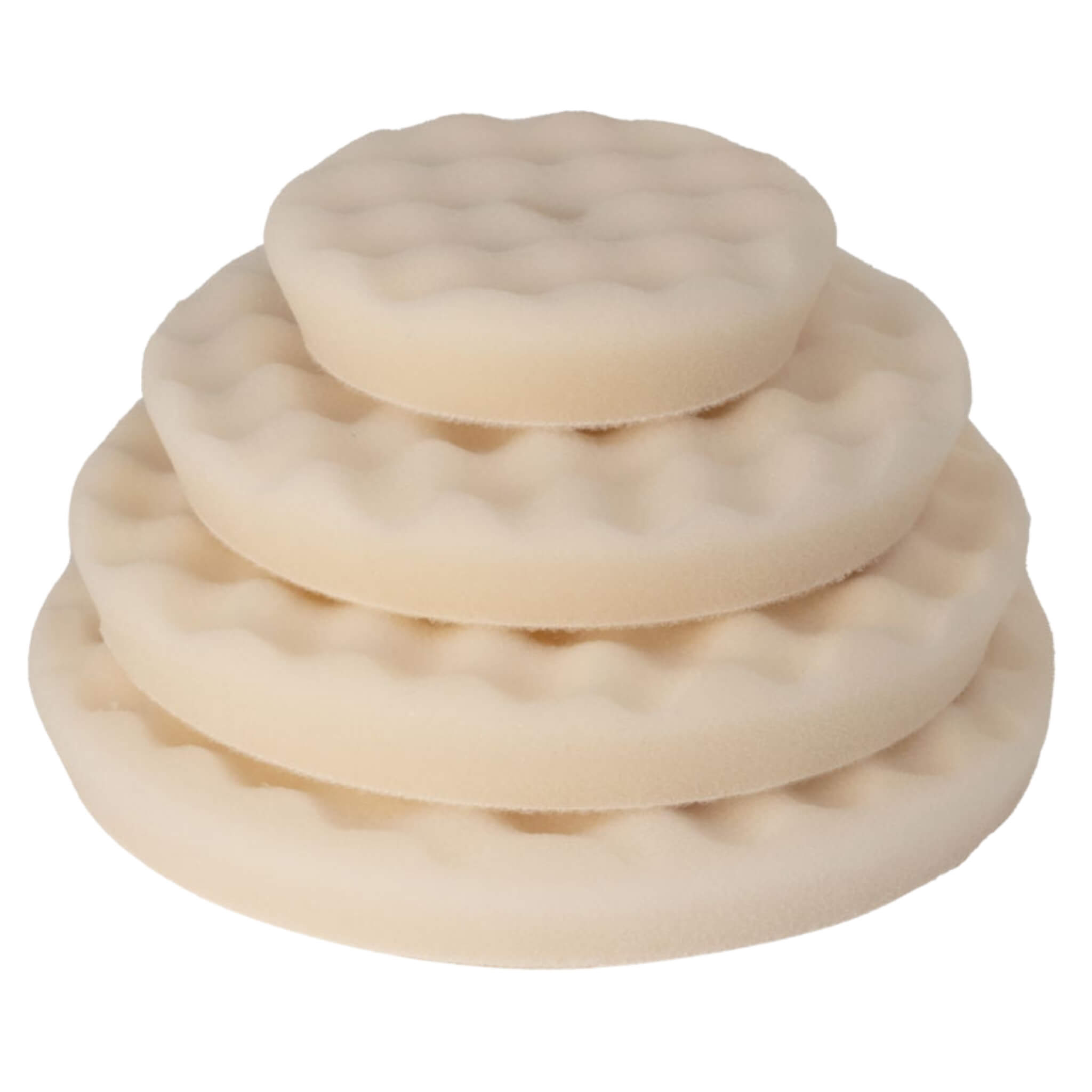 RUPES WAFFLE ULTRA-FINE Polishing Foam pad for Rotary Polishers with waffle face for high-gloss finishing and haze removal.
