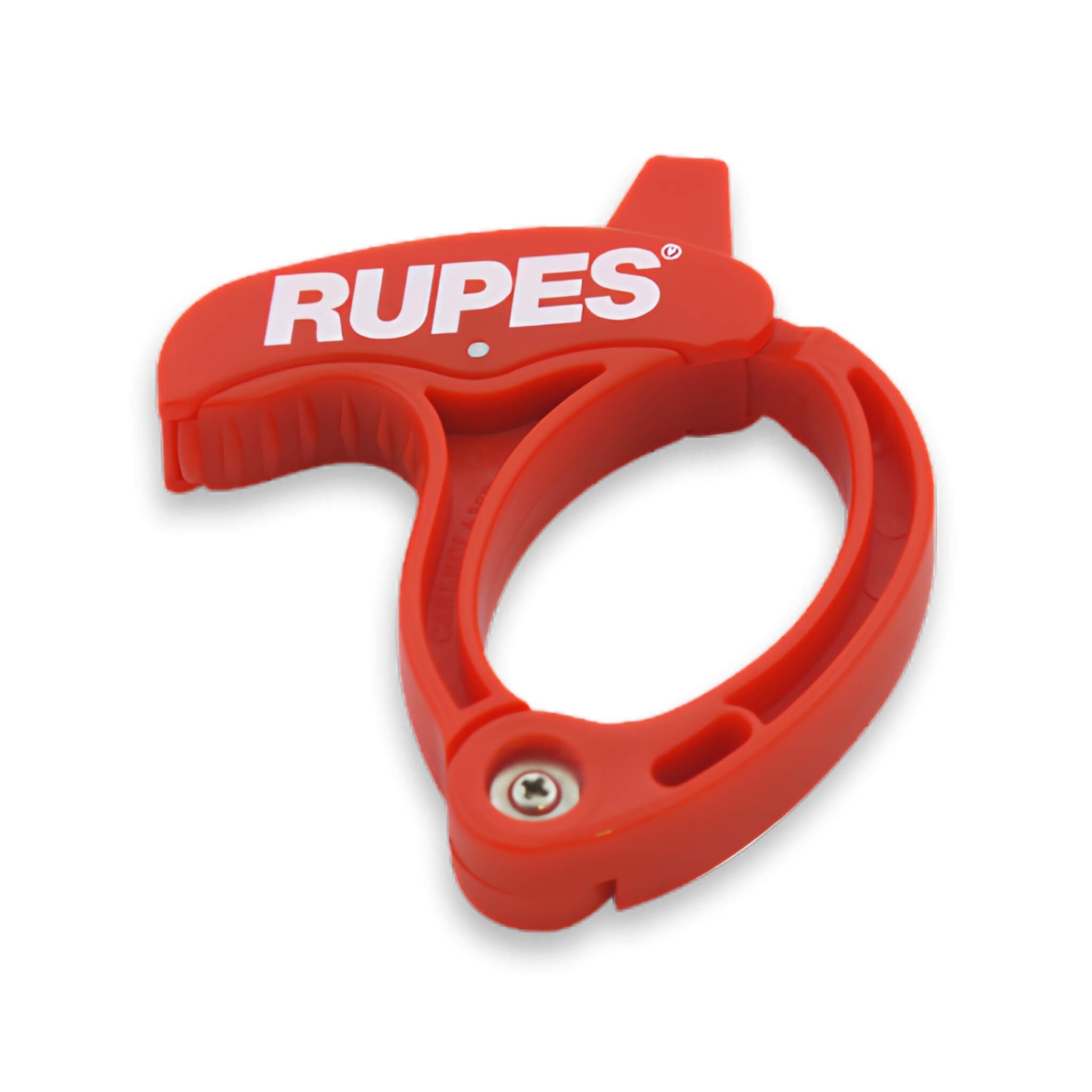 RUPES Cable Clip with an adjustable ratcheting design keeps power tool cords neatly bundled for storage and transport.