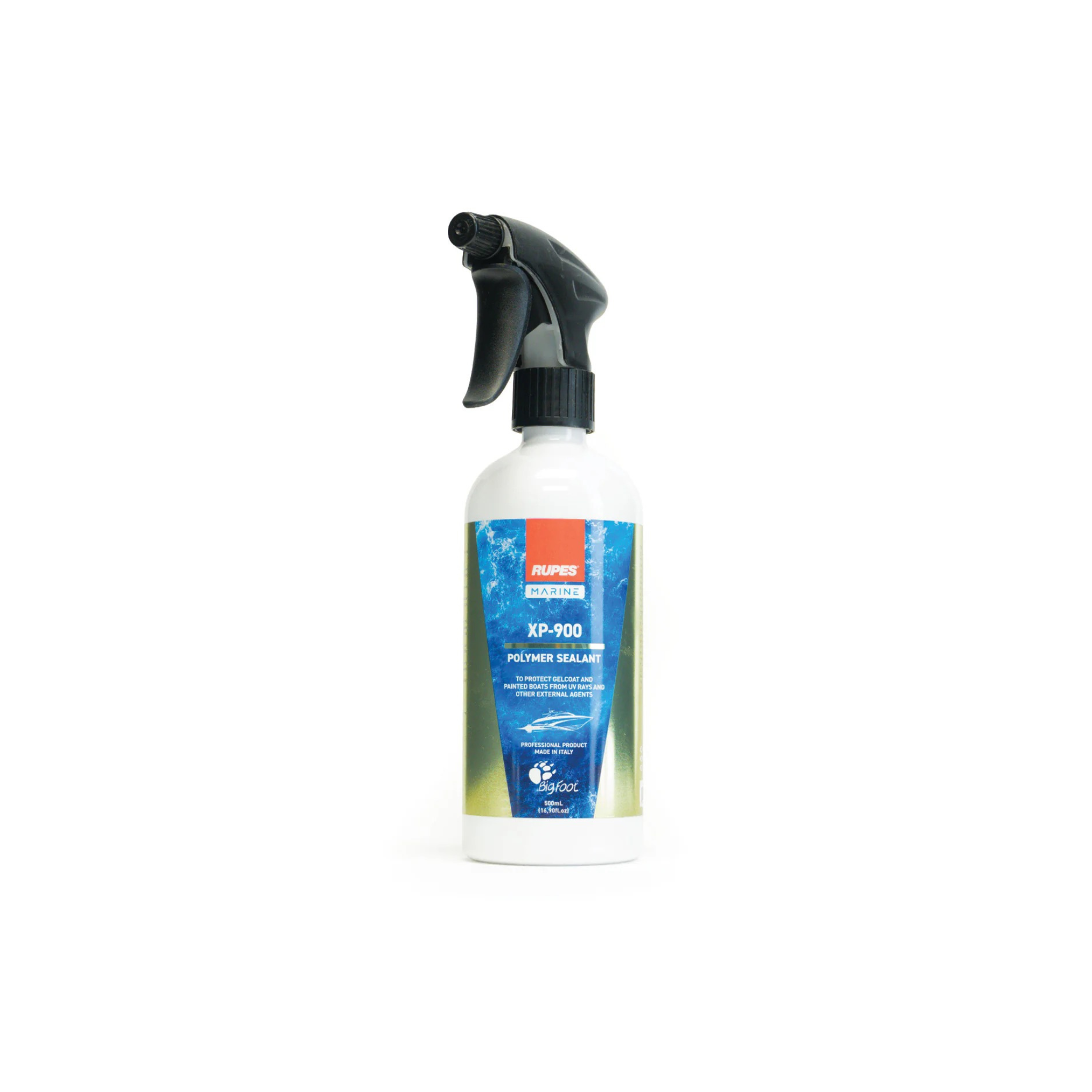 A bottle of Rupes quick detailing spray sealant. A professional grade marine spray sealant leaving 3 months of protection.