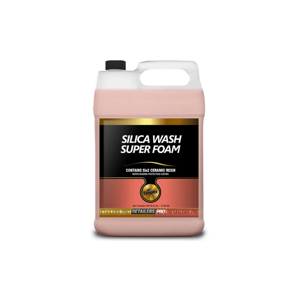 Silica Wash Super Foam container with a white label on a white background