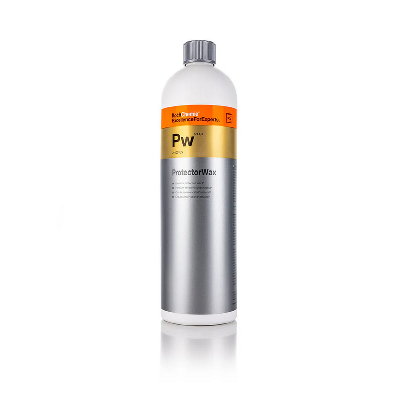 1L bottle of Koch-Chemie Protector Wax for durable, hydrophobic vehicle surface protection.