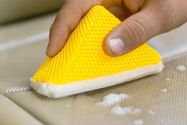 Autofiber Scrub Ninja Wedge Scrubber with firm edges for detailed cleaning in tight spots and hard-to-reach areas.