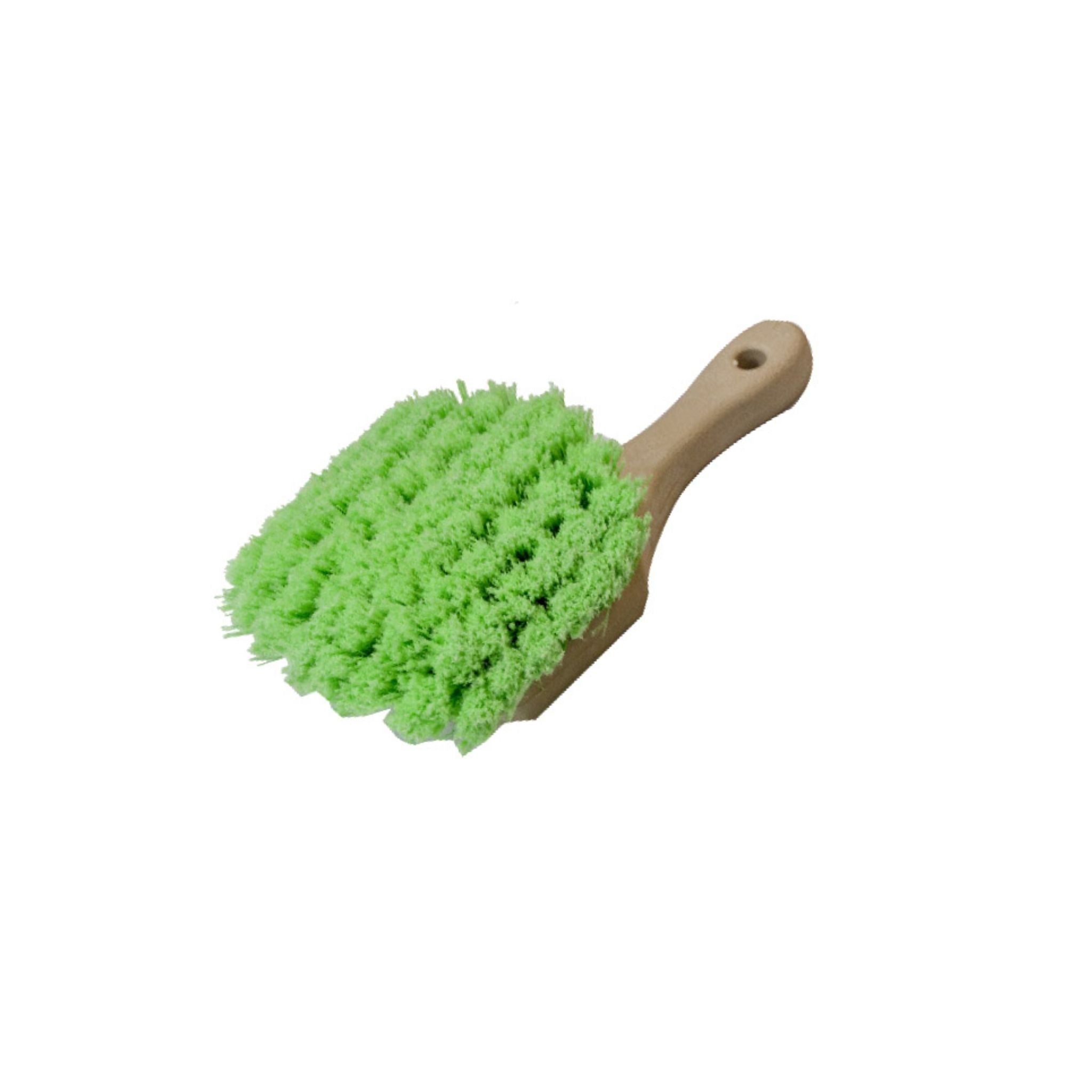 Stinger B23 Short Handle Brush with stiff bristles for precise tire cleaning or dressing application.