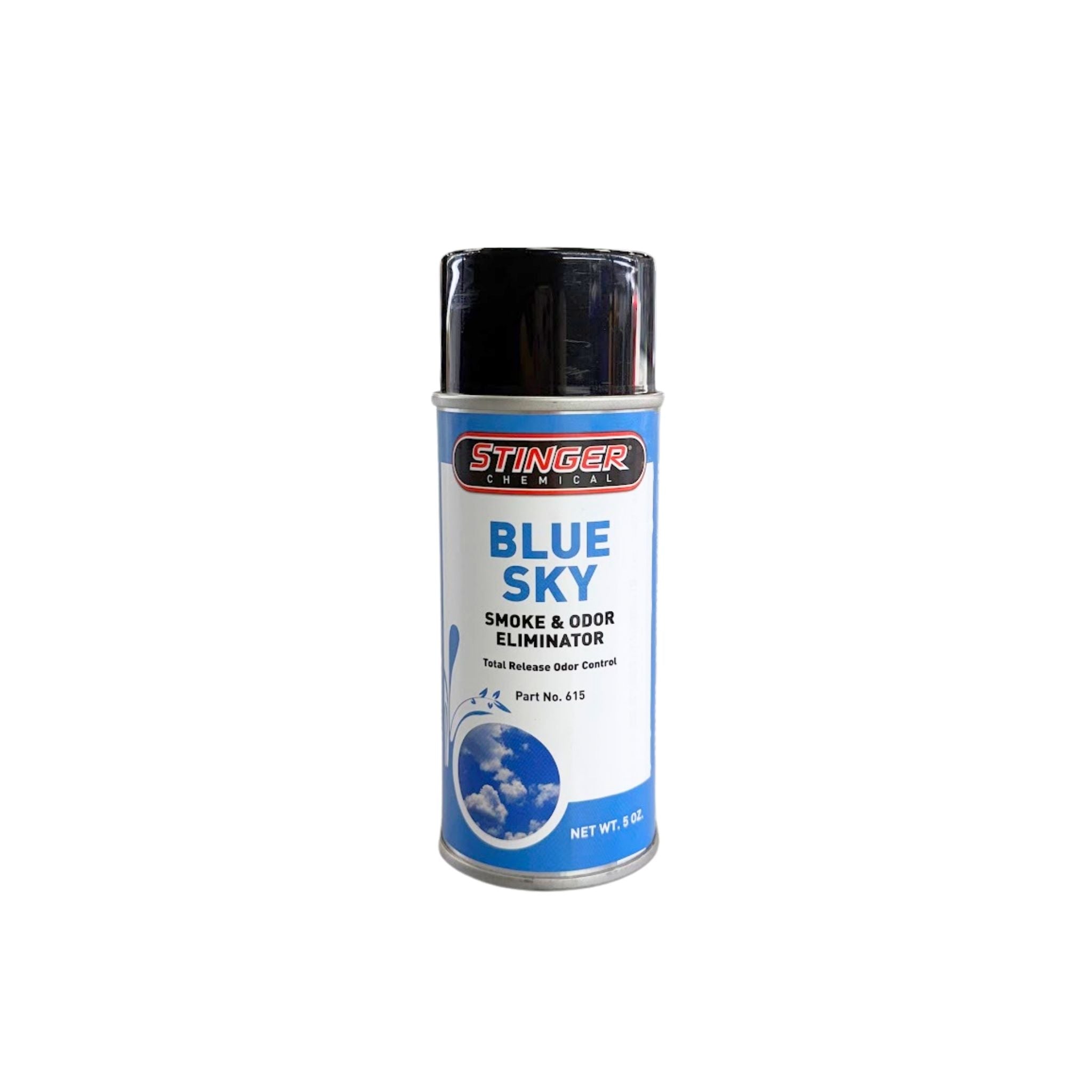 Stinger 5OZ Aerosol Odor Bomb (615 BLUE SKY) eliminates strong odors like smoke, mildew, and decay.