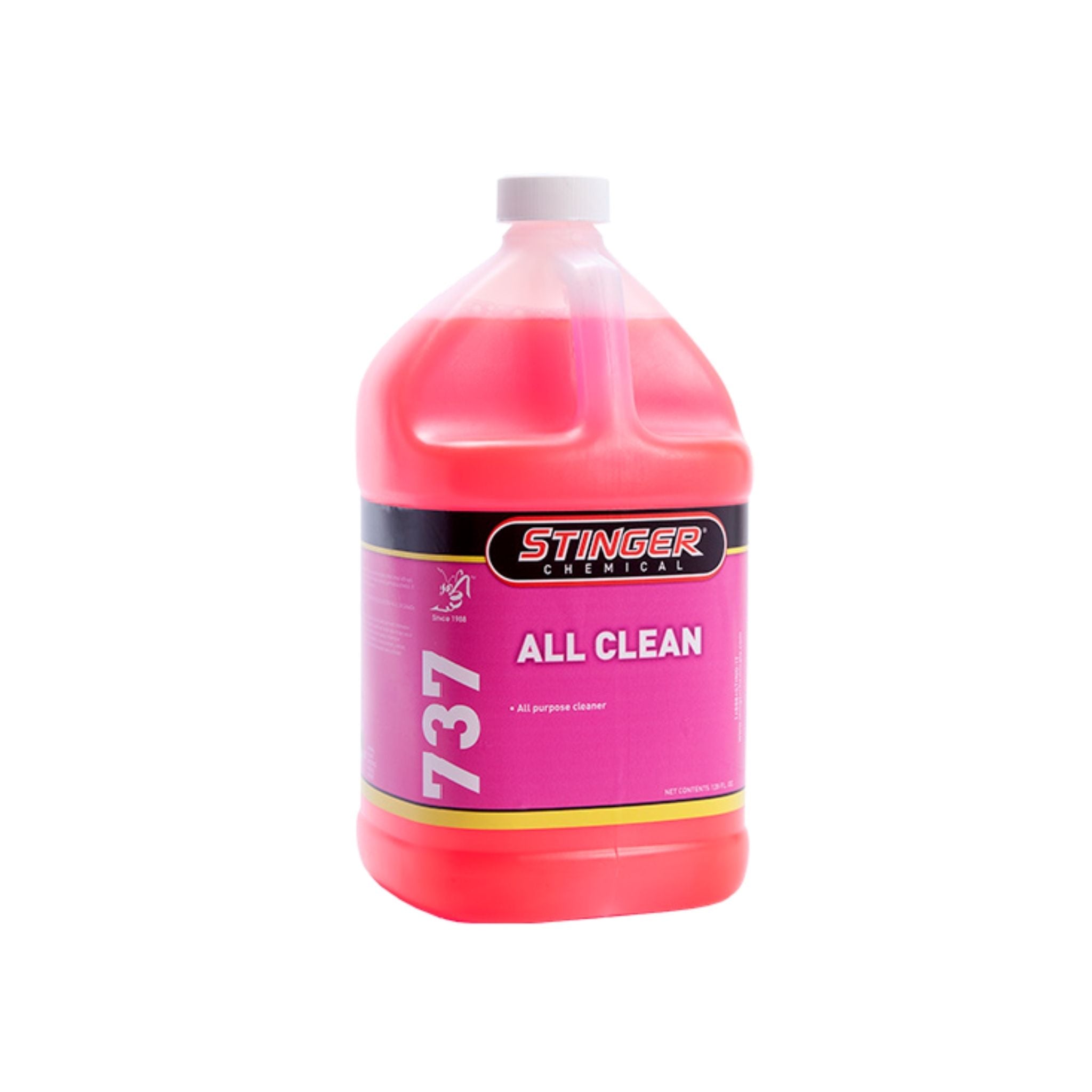 STINGER 737 ALL CLEAN, a biodegradable cleaner that removes dirt and grease in one step; safe for interiors.
