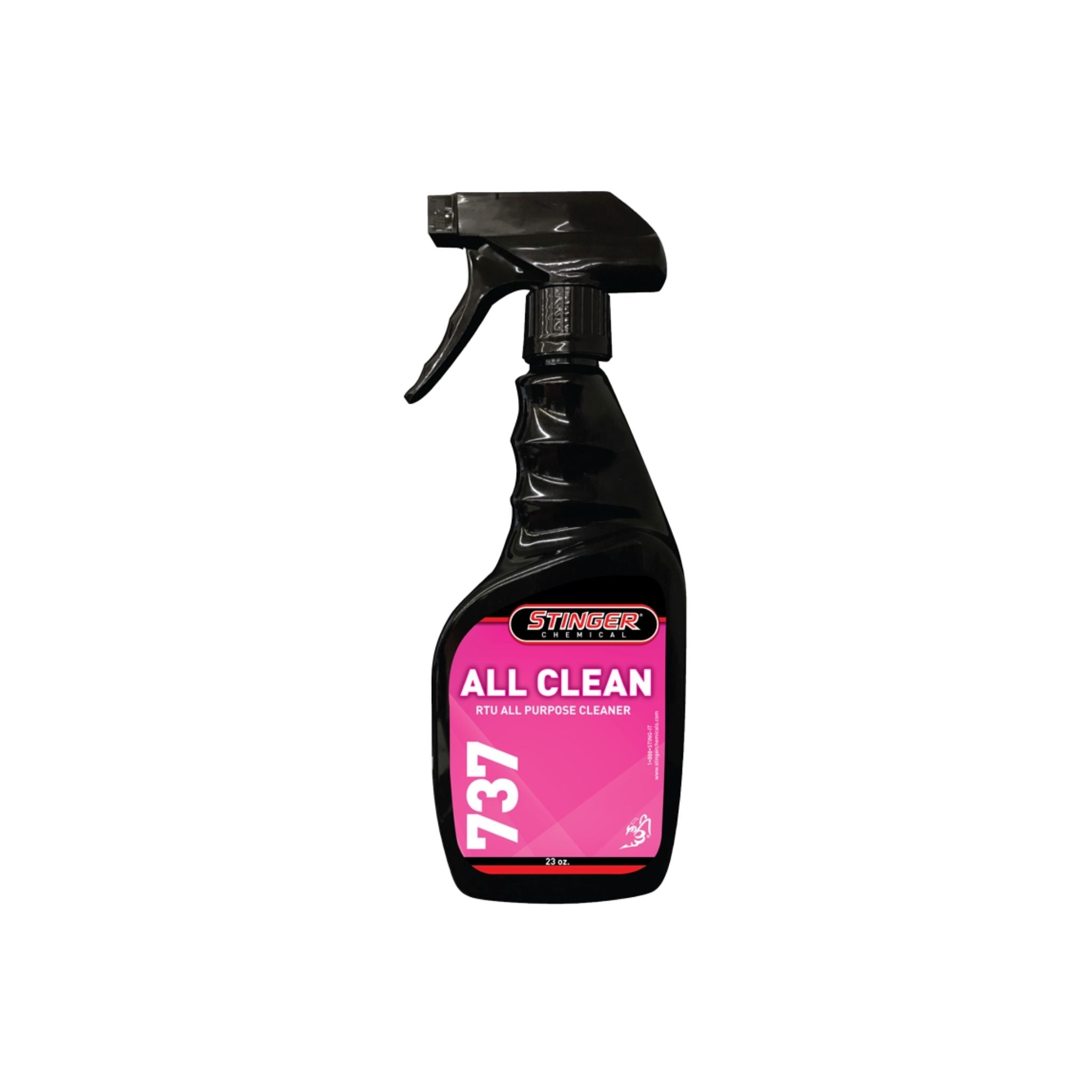 RTU 23oz of STINGER 737 ALL CLEAN, a biodegradable cleaner that removes dirt and grease in one step; safe for interiors.
