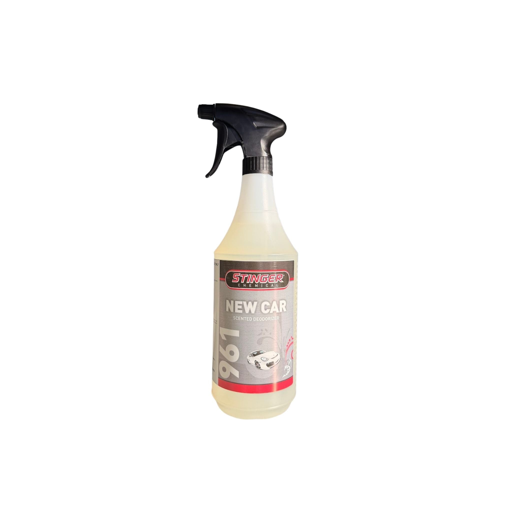 Stinger Fresh Scent Deodorizer New Car eliminates odors and leaves a long-lasting, clean interior fragrance.