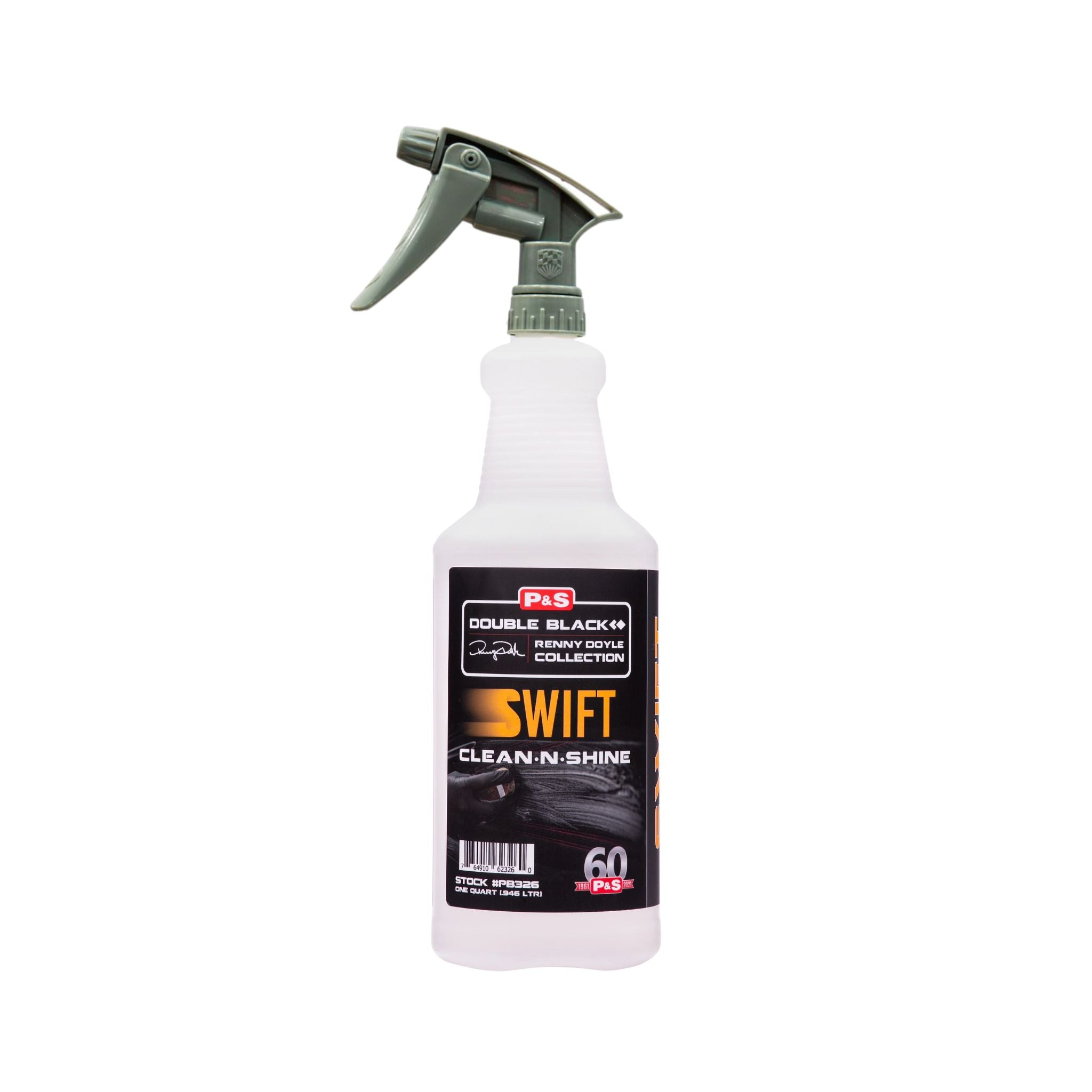 Container of P&S SWIFT Clean & Shine for interior quick detailing and shine on leather, vinyl, and plastic.