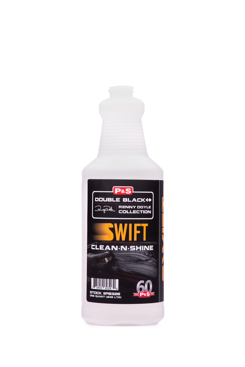 32 oz bottle of P&S SWIFT Clean & Shine, an effective cleaner that leaves surfaces with a conditioned dressed appearance.