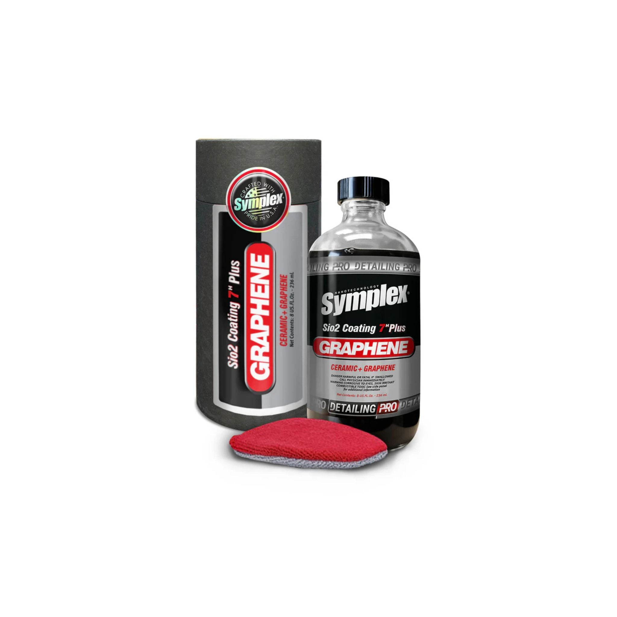 Symplex Graphene Ceramic Coating 7H Plus offering 7H hardness, high gloss, and long-term hydrophobic protection.