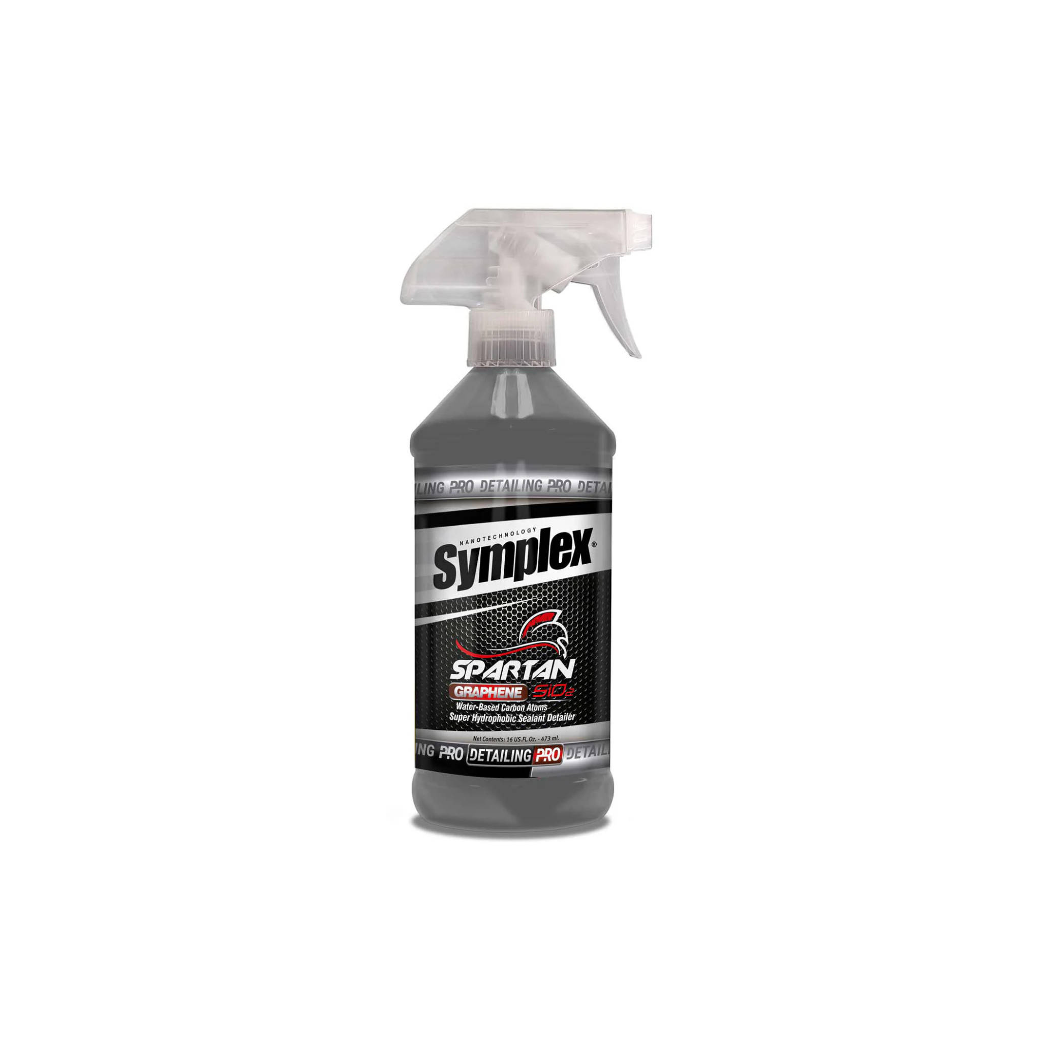 Symplex Spartan Graphene SiO2 Water-Based Sealant with carbon atoms for lasting gloss, slickness, and surface protection.