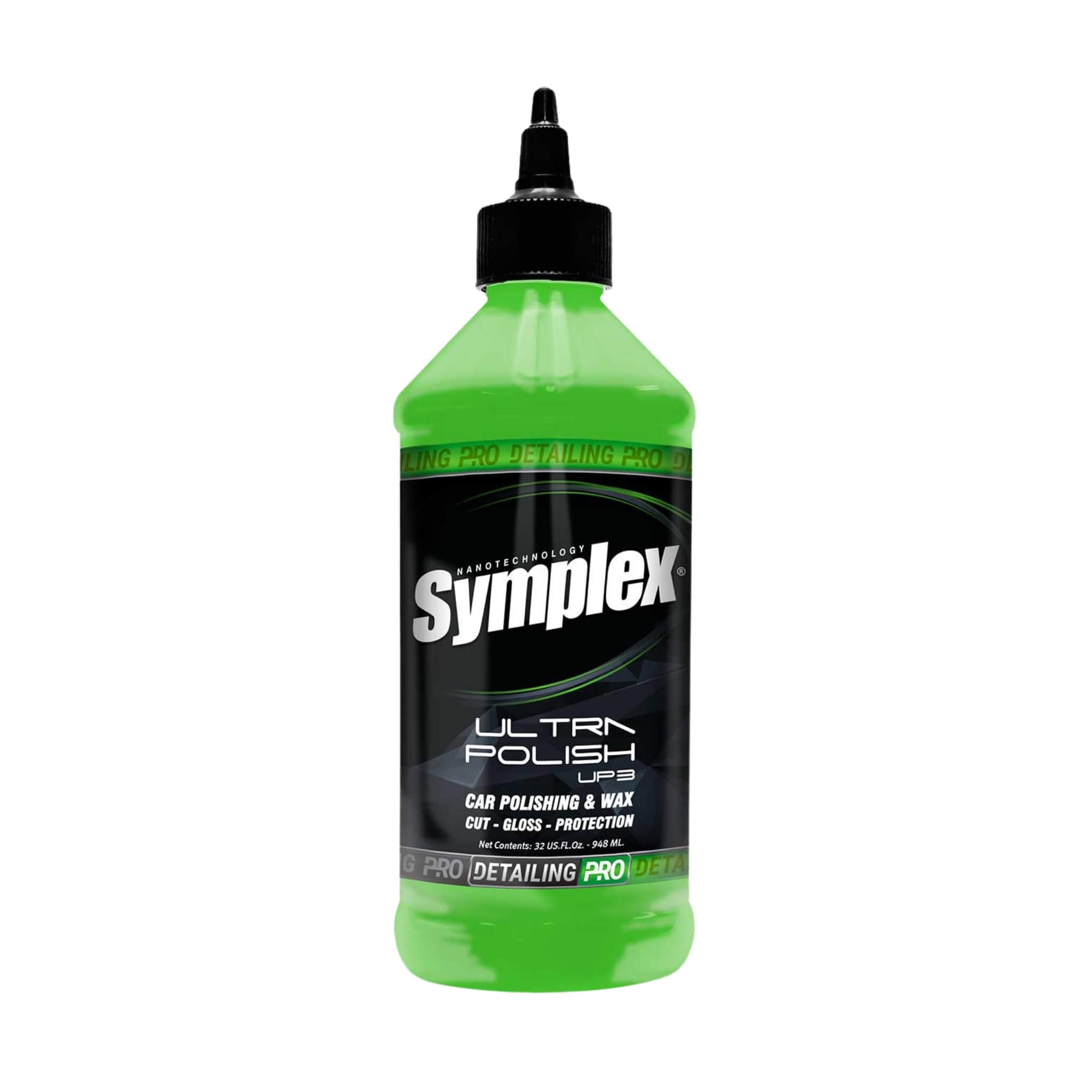 Symplex Ultra Polish UP3 Polish & Wax with diminishing aluminum oxide abrasives and hybrid polymer protection.