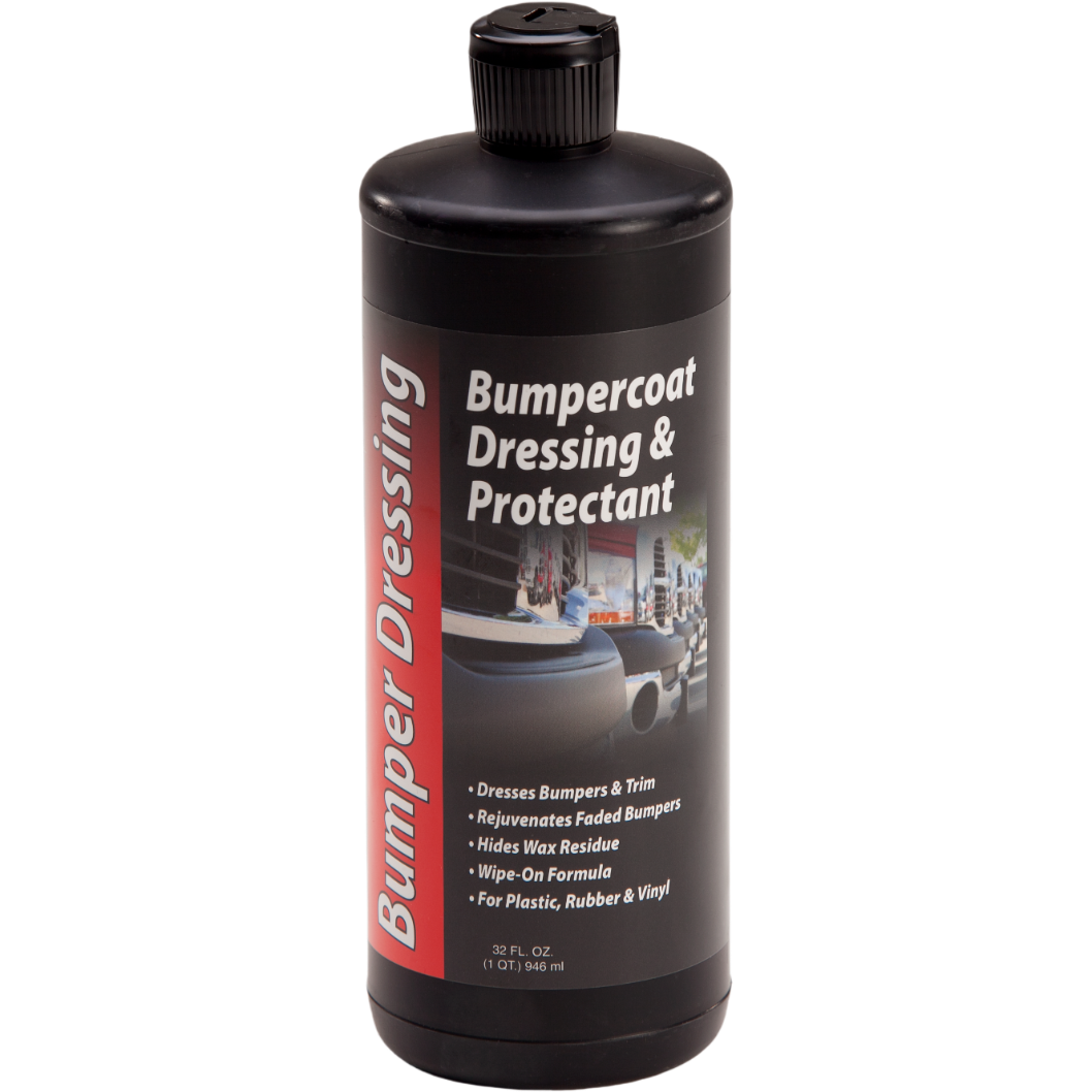 32 oz bottle of P&S Bumpercoat, a concentrated silicone dressing to rejuvenate plastic, rubber, and vinyl.
