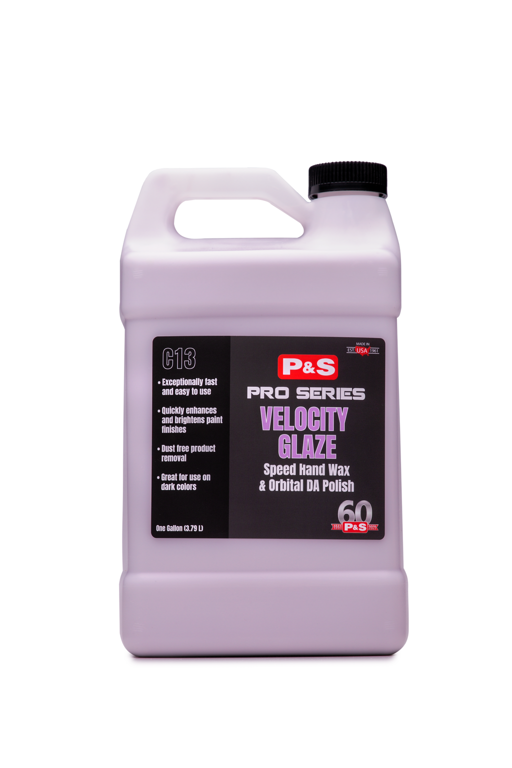 One-gallon jug of P&S Velocity Glaze, ideal for express detailing to quickly enhance and brighten paint finishes.