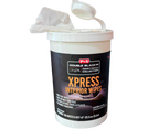 Tub of P&S Xpress Interior Wipes for quick, efficient cleaning of multiple surfaces inside and outside without risk of damage.
