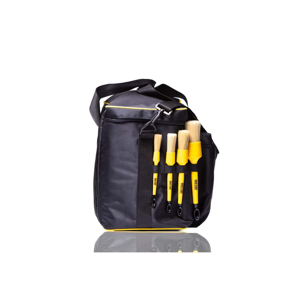 Work Stuff Detailing Bag made of durable 1680D polyester with compartments for organizing and carrying detailing products.