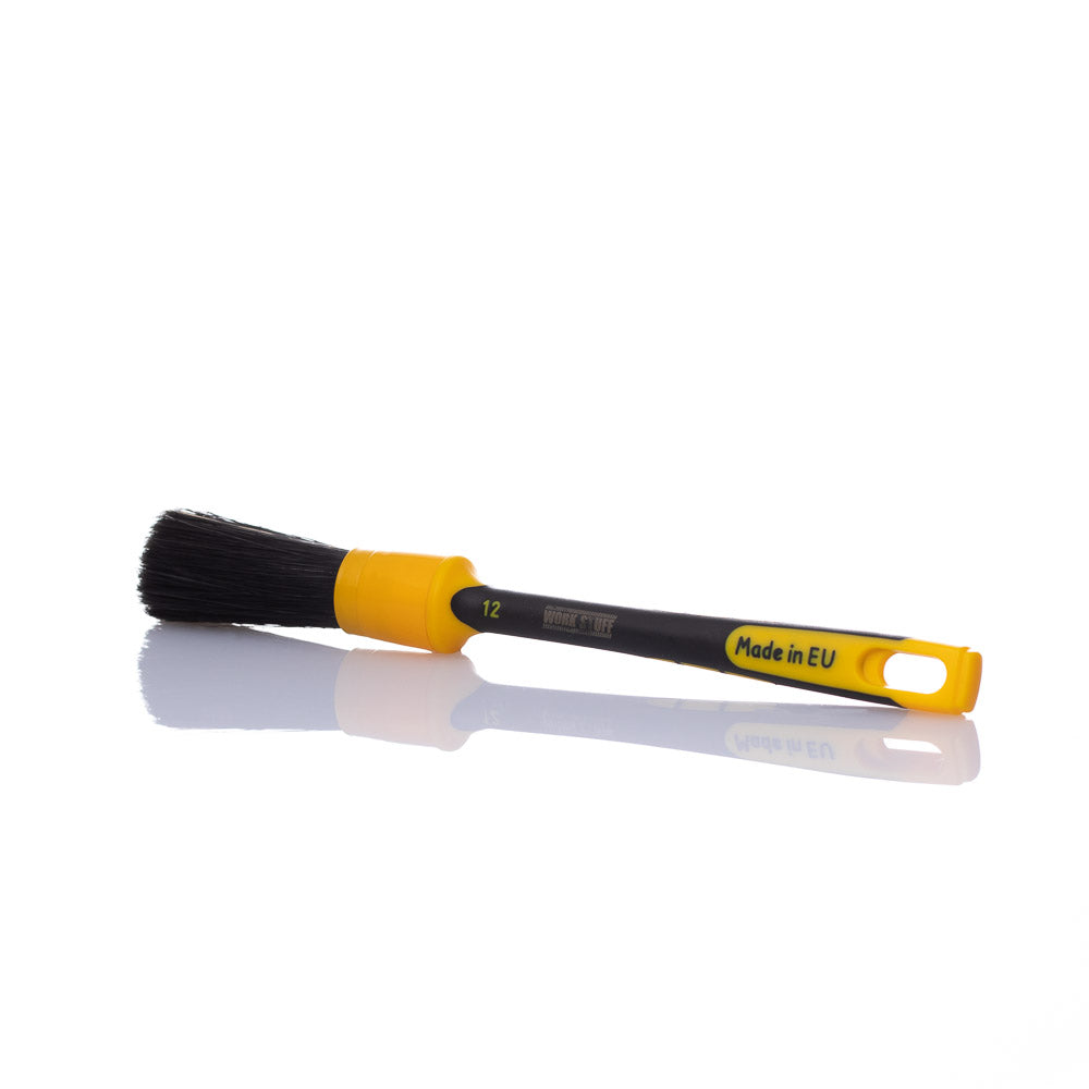 Work Stuff DETAILING BRUSH RUBBER BLACK with a rubber handle for improved grip during interior and exterior auto detailing.
