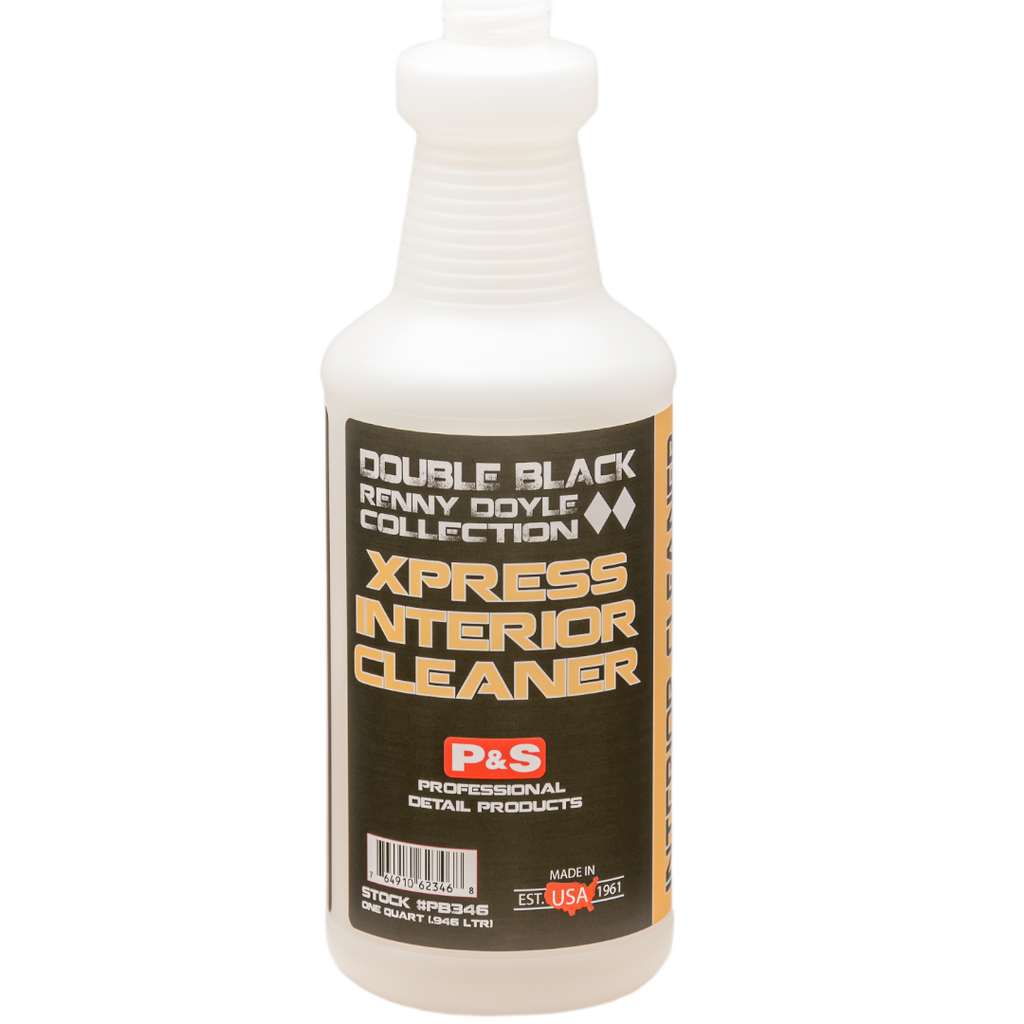 32 oz bottle of P&S Xpress Interior Cleaner that cleans effectively without discoloring or damaging interior surfaces.