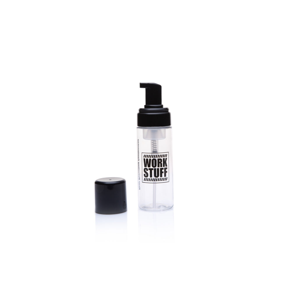 Work Stuff FOAM BOTTLE with foam pump for precise, waste-free application of APCs and leather cleaners in car interiors.