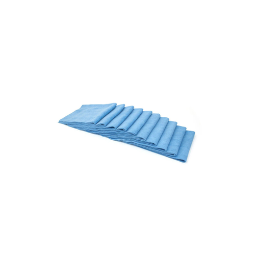Blue 10-pack AutoFiber Buffmaster Microfiber Polish and Buffing Towel for polish and wax removal without scratching.