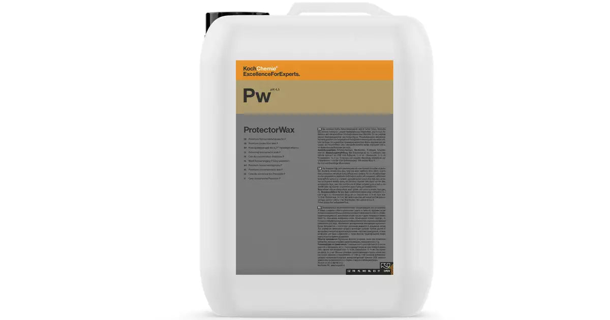 5L jug of Koch-Chemie Protector Wax for durable, hydrophobic vehicle surface protection.