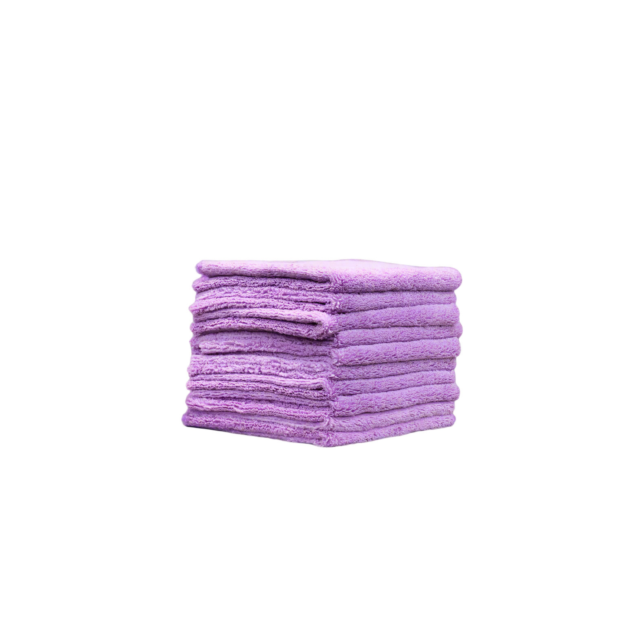 Purple 10-pack Autofiber Detailer's Delight Heavyweight Microfiber Towel for quick detailer use and final wipe-downs.