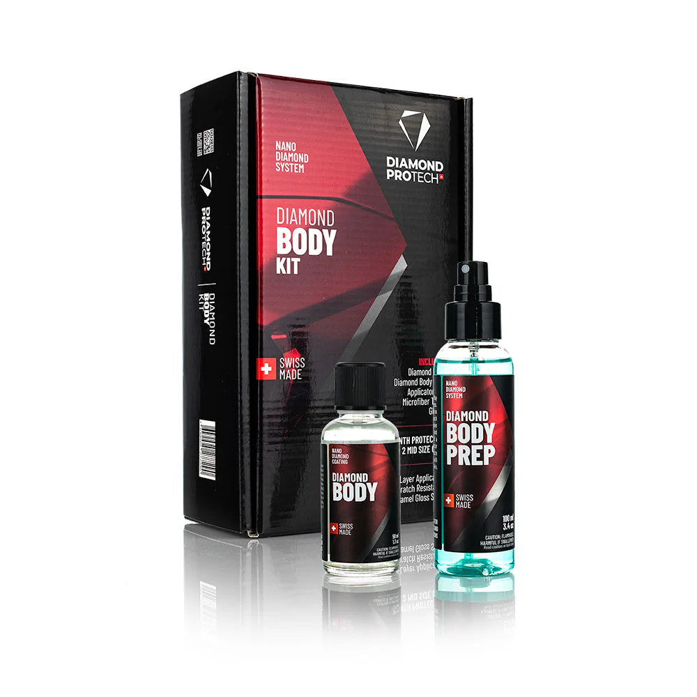 Diamond ProTech Diamond Body Kit shown with included Diamond Body Prep and Diamond Body coating for 18 months of protection.