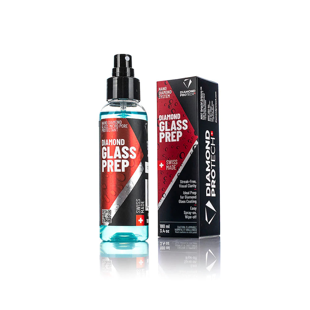 Diamond ProTech Diamond Glass Prep designed exclusively for glass to prime the surface before applying a glass coating.