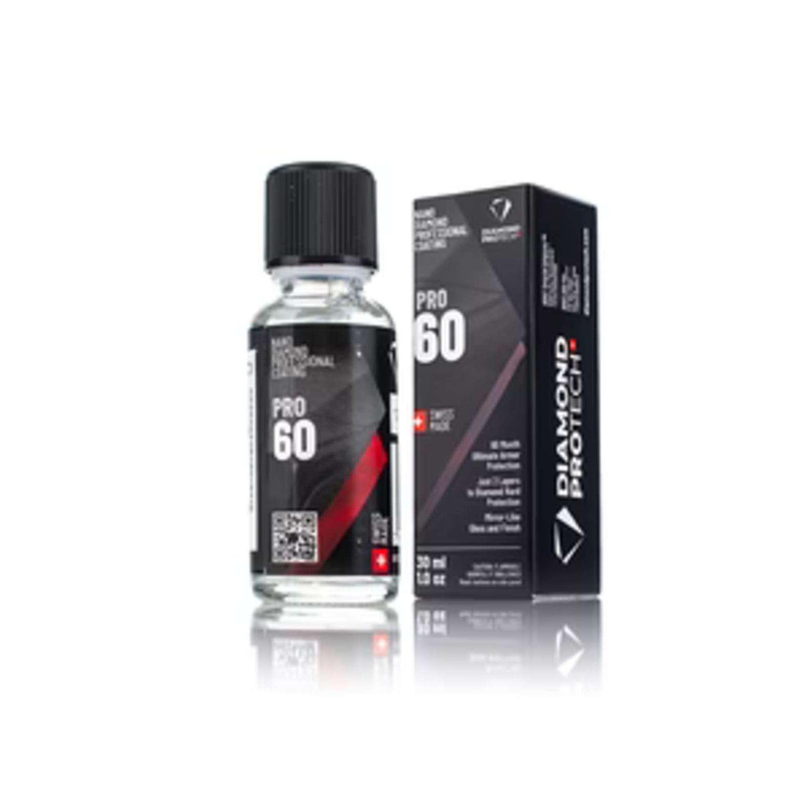 Diamond ProTech PRO 60 formulated with nanodiamonds and polysilazane for durable protection lasting 5 years.