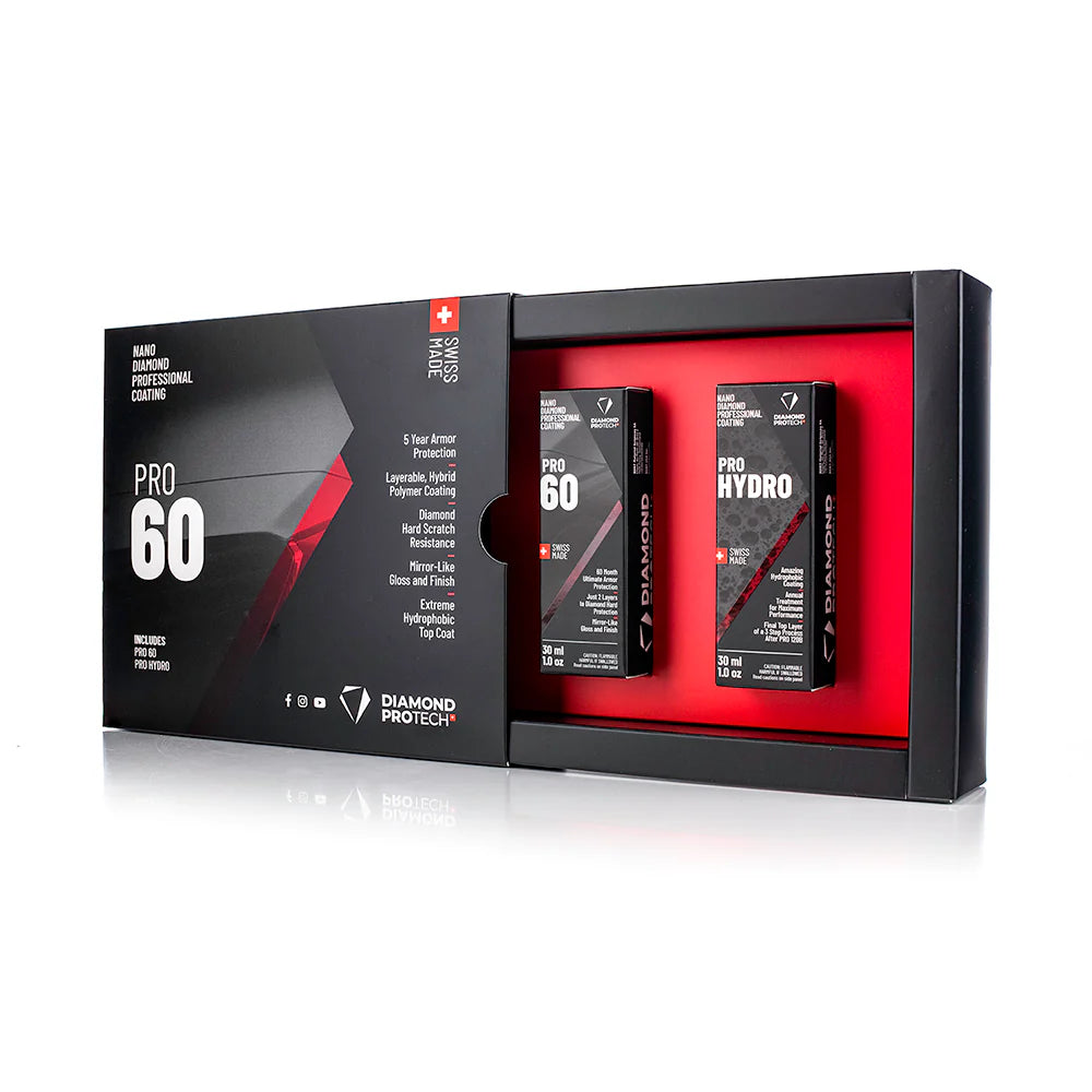 Diamond ProTech PRO 60 shown as the multiproduct box with the base layer and hydrophobic top layer.