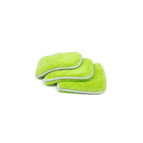 Green AutoFiber Double Flip Rinseless Car Wash Microfiber Towels, 3-pack, for rinseless car washing and detailing.