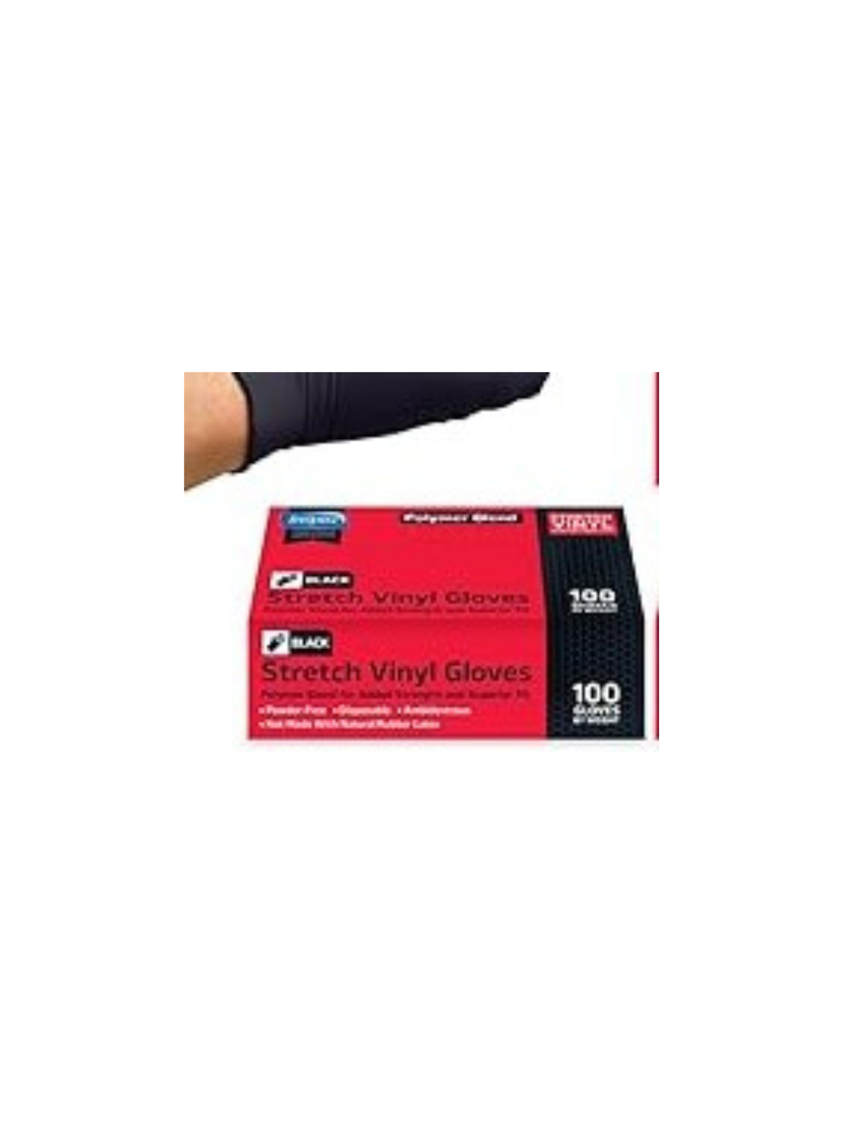 Inspire Black Nitrile Gloves VINYL POLYMER BLEND