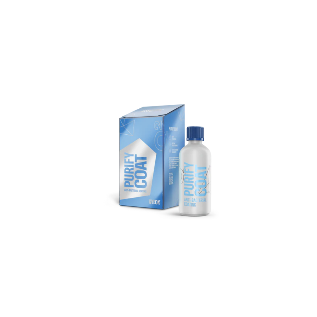 GYEON Q² Purify Coat for antibacterial protection and a matte finish on interior vehicle surfaces.