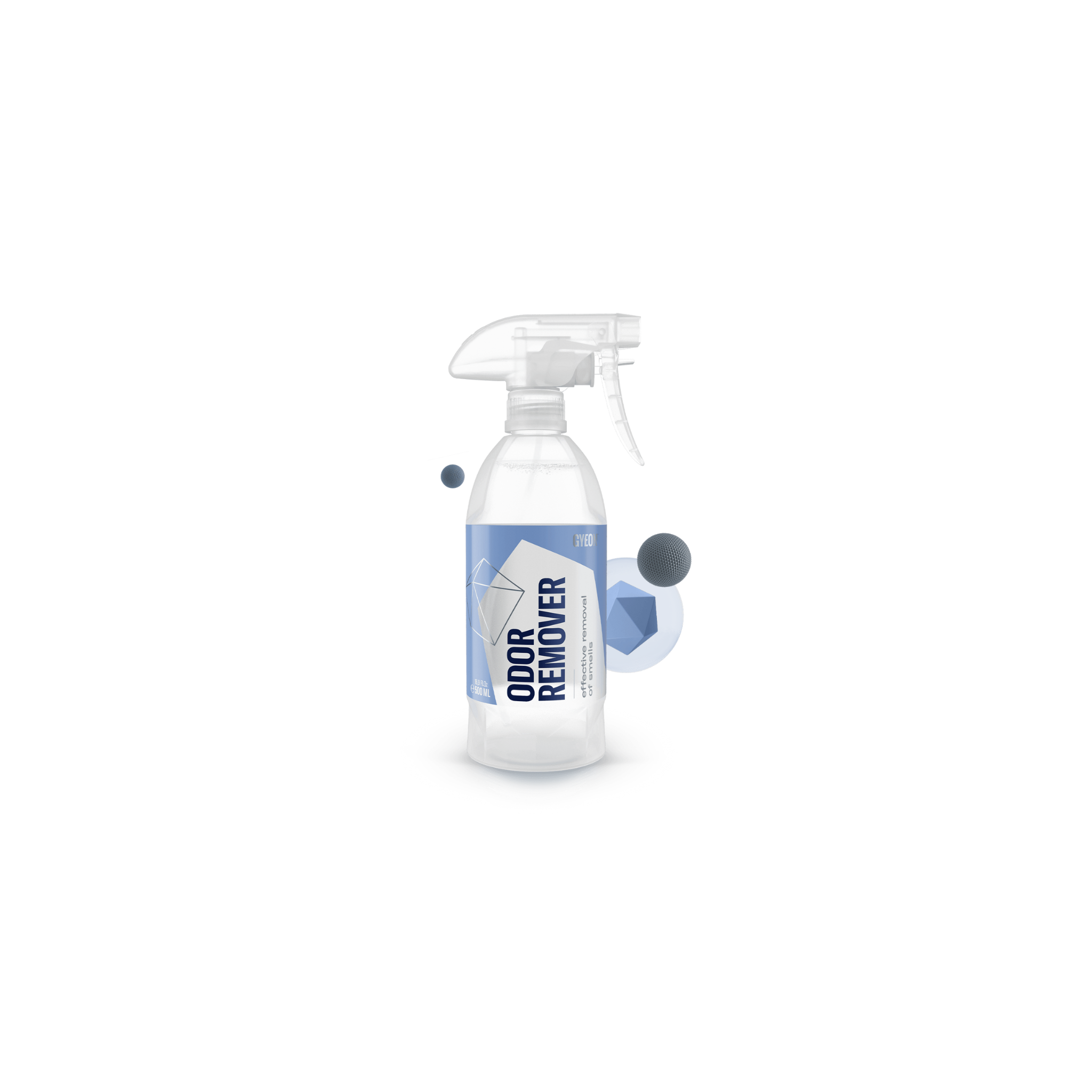 GYEON Q²M Odor Remover for eliminating unwanted odors from interiors, leaving lasting freshness for months.