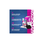 Instructions for GYEON Q²M Leather Set Natural including vacuuming debris and wiping up excess product.