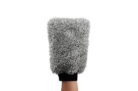 Close-up of RUPES Wash Mitt’s plush synthetic microfiber side, ideal for gentle washing and removing dirt and grime.