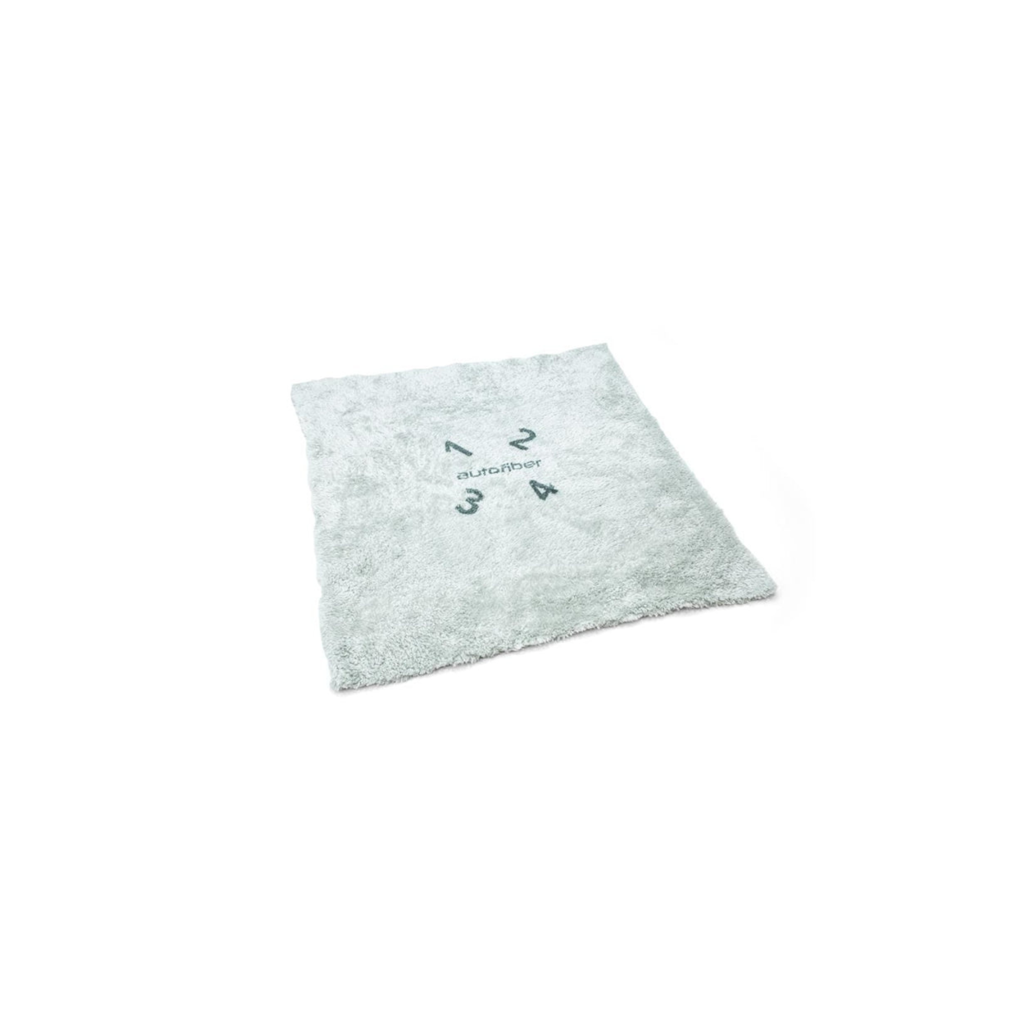 Autofiber Korean Quadrant Wipe Plush Microfiber Coating Towel with numbered quadrant design for precise coating and buffing.