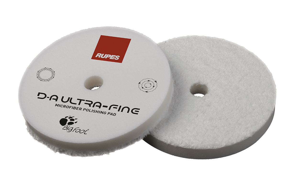 RUPES D-A Ultra-Fine Microfiber Polishing Pad for finishing and fine polishing with dual-action polishers.
